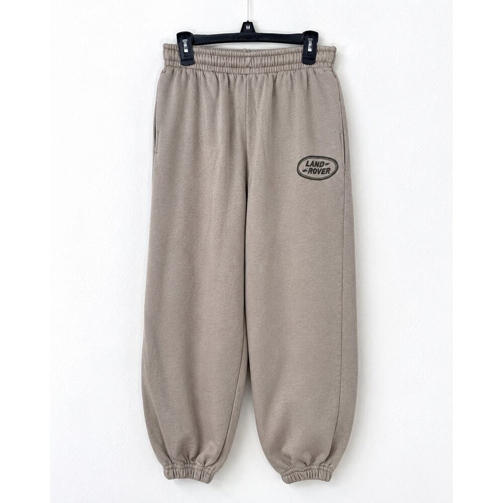 Land Rover Taupe Oversized Jogger Sweatpants | Y2K Streetwear Lounge Pants Small